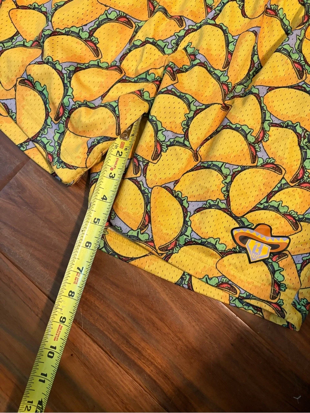 101 Apparel Taco Print Mesh Basketball Shorts Men’s M Novelty Food (942)